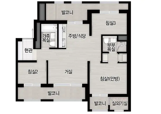 운암자이 59타입평면도
